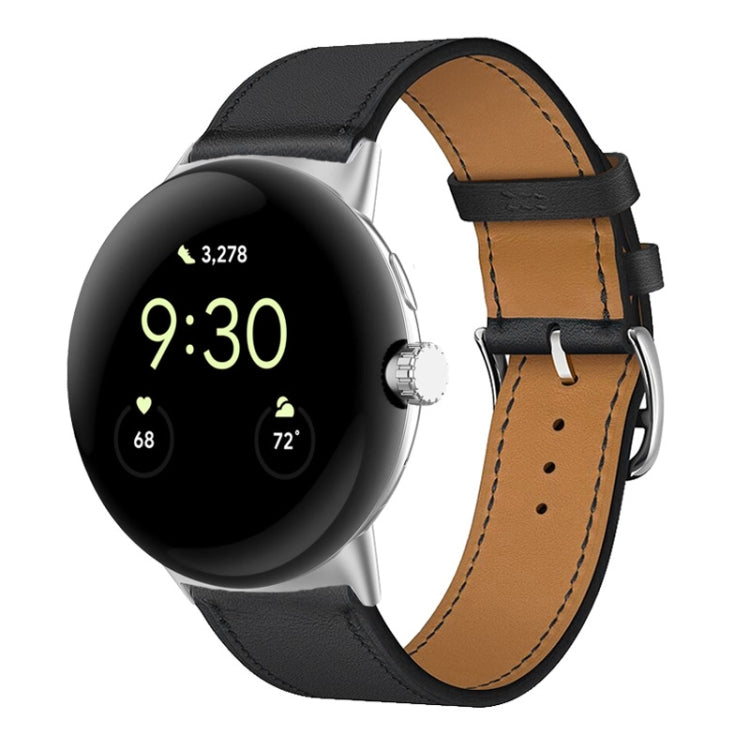 For Google Pixel Watch Genuine Leather Watch Band(Black) - free shipping - PMC TechLife - Order now!