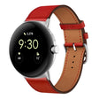 For Google Pixel Watch Genuine Leather Watch Band(Red)