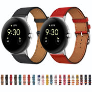 For Google Pixel Watch Genuine Leather Watch Band(Black)