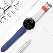 For Google Pixel Watch Genuine Leather Watch Band(Orange)