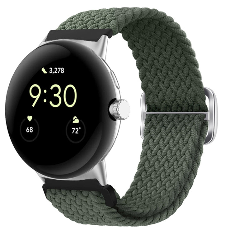 For Google Pixel Watch Buckle Nylon Braided Watch Band(Olive Green) - free shipping - PMC TechLife - Order now!
