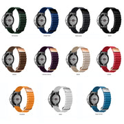 For Google Pixel Watch Reverse Buckle Magnetic Genuine Leather Watch Band(Ing Grass)