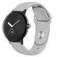 For Google Pixel Watch Solid Color Reverse Buckle Silicone Watch Band(Grey)