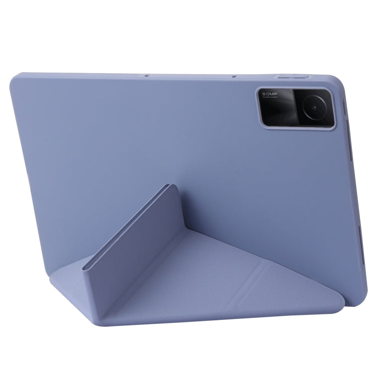 For Xiaomi Redmi Pad 10.6 Deformation Silicone Leather Tablet Case(Lavender)