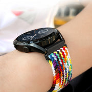 For Google Pixel Watch Metal Buckle Nylon Watch Band(Black Grey)