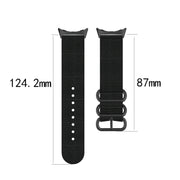 For Google Pixel Watch Three-ring Black Buckle Nylon Watch Band(Rainbow)