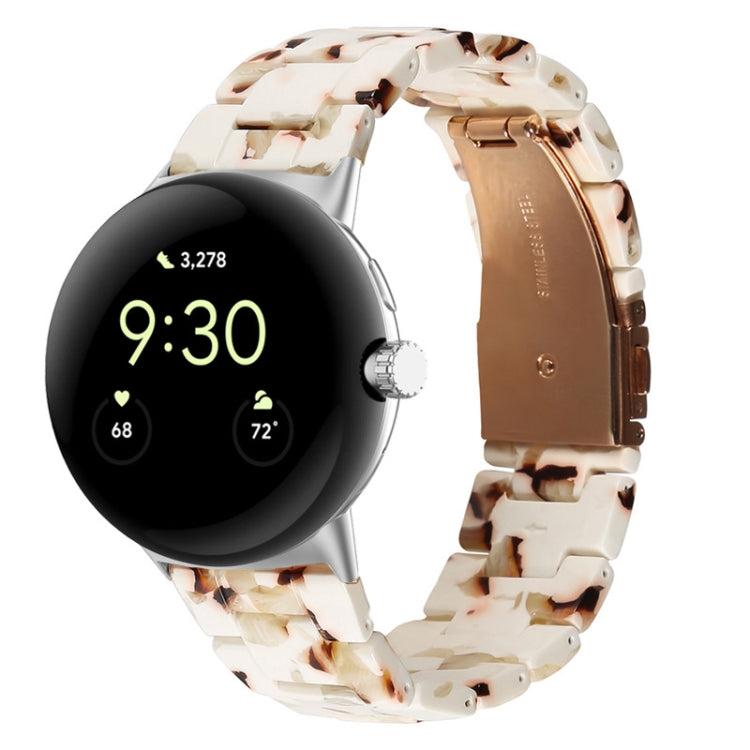 For Google Pixel Watch Three-beads Resin Watch Band(Nougat) - free shipping - PMC TechLife - Order now!