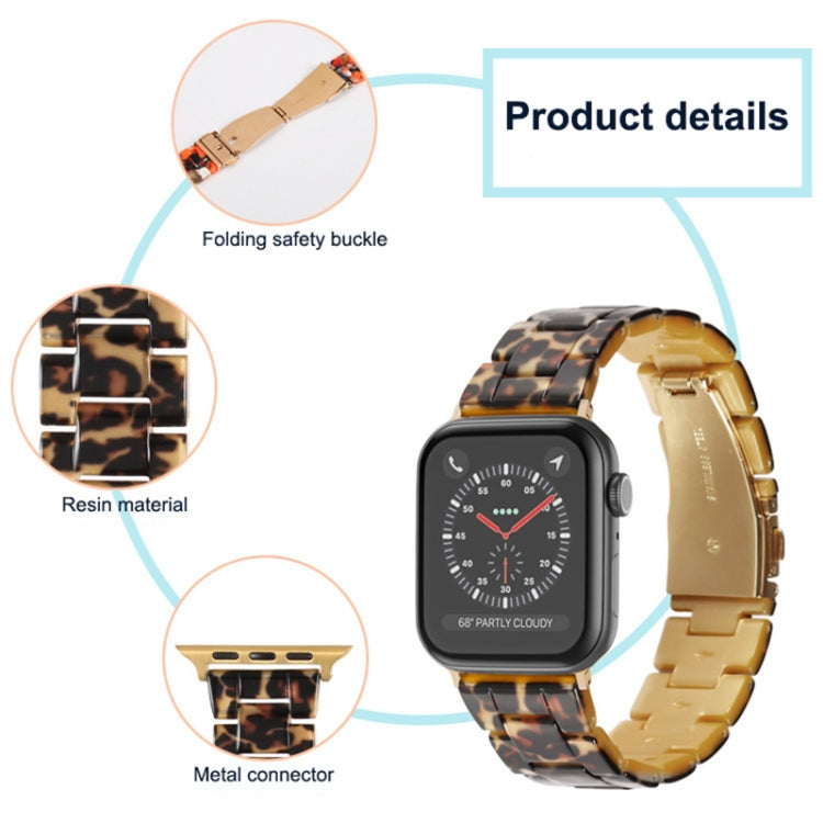 For Google Pixel Watch Three-beads Resin Watch Band(Deep Honey)