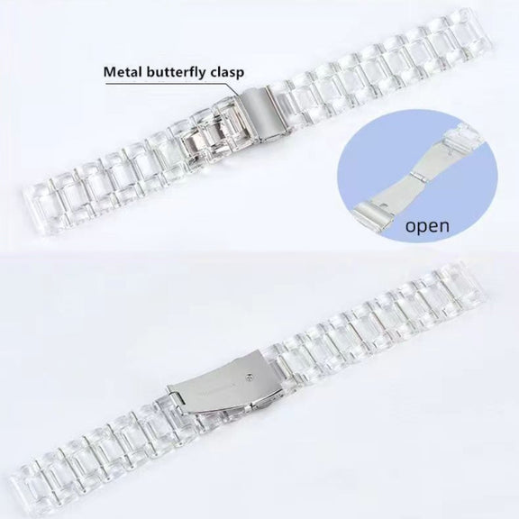 For Google Pixel Watch Three-beads Resin Watch Band(Rainbow)