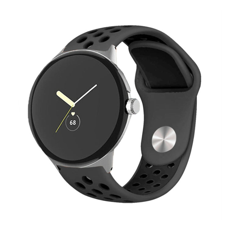For Google Pixel Watch Two-color Reverse Buckle Silicone Watch Band(Black Black) - free shipping - PMC TechLife - Order now!