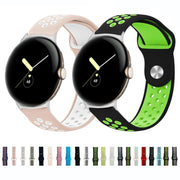 For Google Pixel Watch Two-color Reverse Buckle Silicone Watch Band(Red Black)
