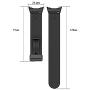 For Google Pixel Watch Two-color Folding Buckle Silicone Watch Band(Black White)