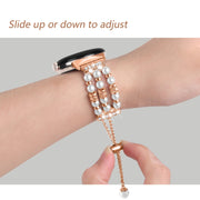 For Google Pixel Watch Pearl Half Bracelet Watch Band(Rose Gold)