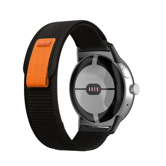 For Google Pixel Watch Loop Black Connector Nylon Watch Band(Black) - free shipping - PMC Jewellery - Order now!