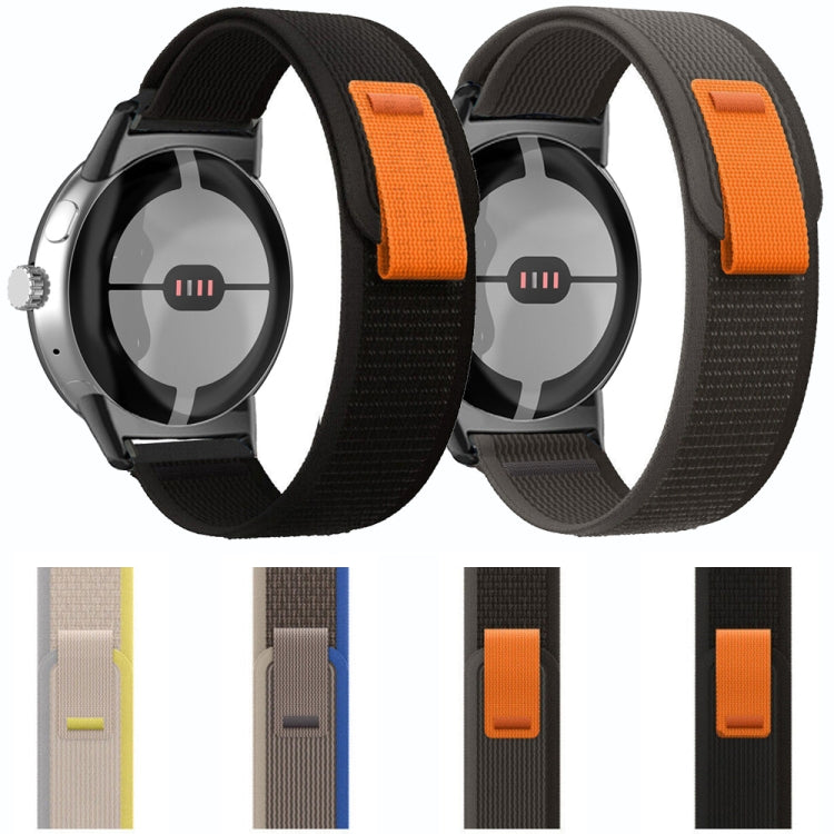 For Google Pixel Watch Loop Black Connector Nylon Watch Band(Black) - free shipping - PMC Jewellery - Order now!