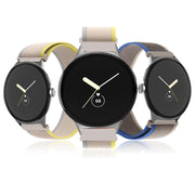 For Google Pixel Watch Loop Black Connector Nylon Watch Band(Black)
