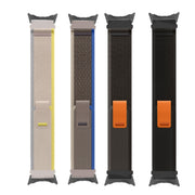 For Google Pixel Watch Loop Black Connector Nylon Watch Band(Black)