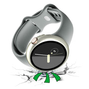 For Google Pixel Watch Frosted PC Frame Tempered Film Integrated Watch Protective Case(Starlight Silver)