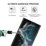 For Samsung Galaxy S22 Ultra 5G 2pcs 3D Curved Edge Full Screen Tempered Glass Film with 2pcs Lens Protector
