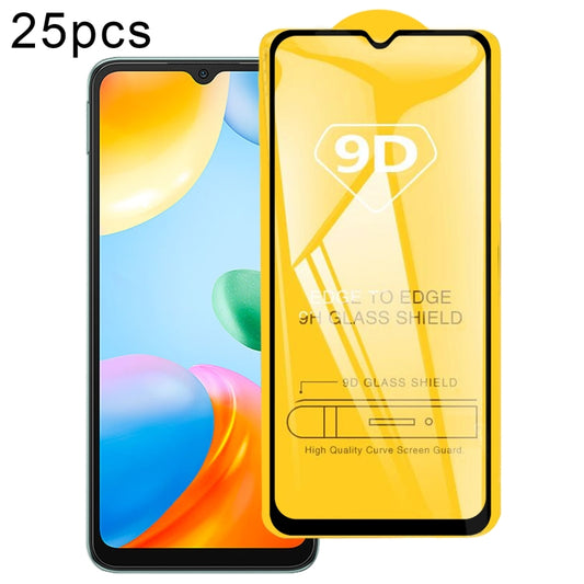For Xiaomi Redmi 10C 25pcs 9D Full Glue Full Screen Tempered Glass Film - free shipping - PMC Jewellery - Order now!