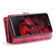 For Galaxy A71 CaseMe Detachable Multifunctional Horizontal Flip Leather Case, with Card Slot & Holder & Zipper Wallet & Photo Frame(Red)