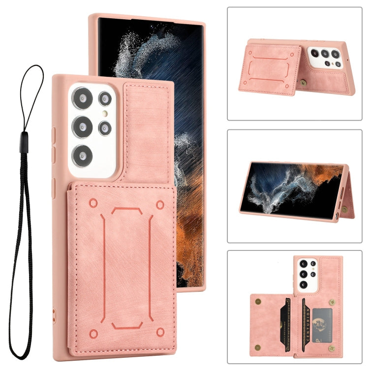 For Samsung Galaxy S21 Ultra 5G Dream Magnetic Back Cover Card Wallet Phone Case(Pink) - free shipping - PMC TechLife - Order now!