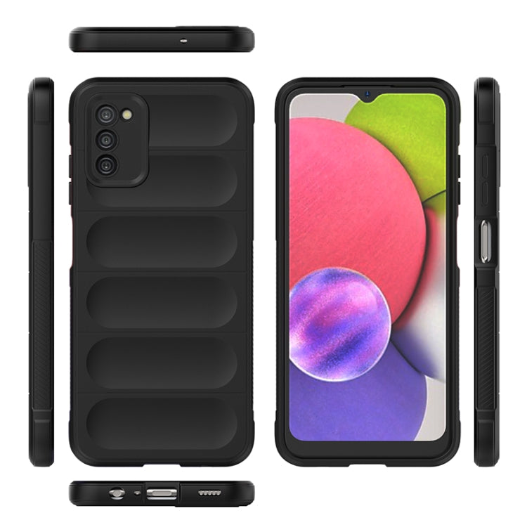 For Samsung Galaxy A03s India Version Magic Shield TPU + Flannel Phone Case(Dark Green) - free shipping - PMC TechLife - Order now!