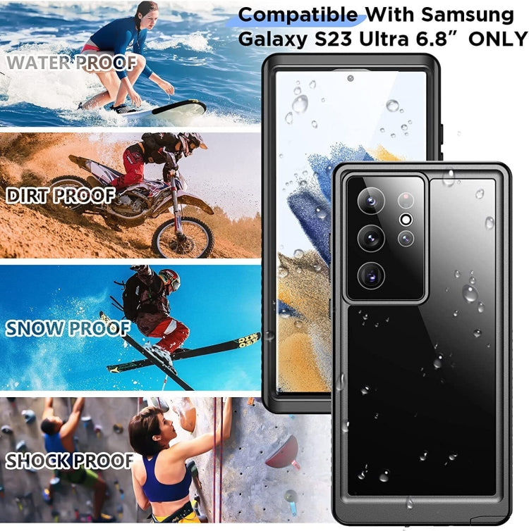 For Samsung Galaxy S23 Ultra 5G RedPepper 360 Full Body Life Water-resistant Phone Case(Black)