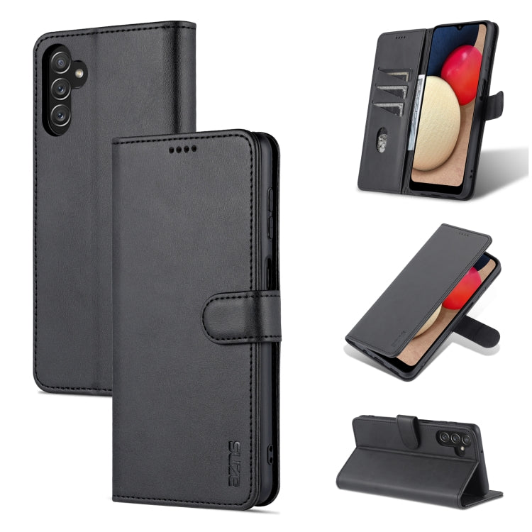 For Samsung Galaxy A14 5G AZNS Skin Feel Calf Texture Flip Leather Phone Case(Black) - free shipping - PMC TechLife - Order now!