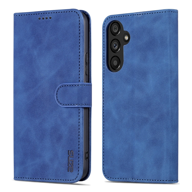 For Samsung Galaxy A54 5G AZNS Skin Feel Calf Texture Flip Leather Phone Case(Blue) - free shipping - PMC TechLife - Order now!