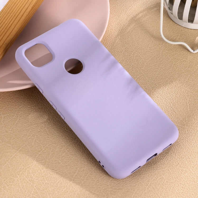 For Google Pixel 4a Pure Color Liquid Silicone Shockproof Full Coverage Case(Purple) - Google Cases by PMC TechLife | Online Shopping South Africa | PMC TechLife