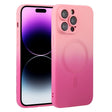 For iPhone 14 Pro Liquid TPU Silicone Gradient MagSafe Phone Case(Pink Red) - free shipping - PMC TechLife - Order now!