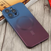 For iPhone 13 Liquid TPU Silicone Gradient MagSafe Phone Case(Blue Purple)