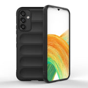 For Samsung Galaxy A34 5G Magic Shield TPU + Flannel Phone Case(Black)