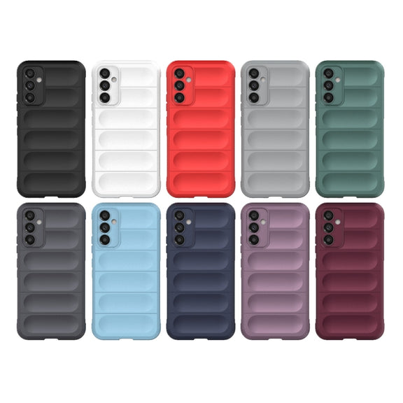 For Samsung Galaxy A34 5G Magic Shield TPU + Flannel Phone Case(Dark Grey)