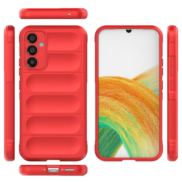 For Samsung Galaxy A34 5G Magic Shield TPU + Flannel Phone Case(White)