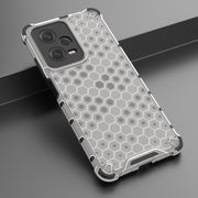 For Xiaomi Poco X5 Pro Shockproof Honeycomb PC + TPU Phone Case(White)