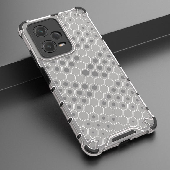 For Xiaomi Poco X5 Pro Shockproof Honeycomb PC + TPU Phone Case(White)