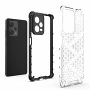 For Xiaomi Poco X5 Pro Shockproof Honeycomb PC + TPU Phone Case(White)