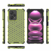 For Xiaomi Poco X5 Pro Shockproof Honeycomb PC + TPU Phone Case(Green)