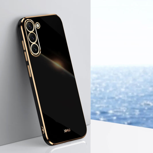 For Samsung Galaxy S22 5G XINLI Straight Edge 6D Electroplate TPU Phone Case(Black) - free shipping - PMC Jewellery - Order now!