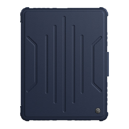 For iPad Pro 12.9 2022 NILLKIN Bumper Snapsafe Multifunctional Leather Tablet Case with Pen Slot(Blue) - free shipping - PMC Jewellery - Order now!