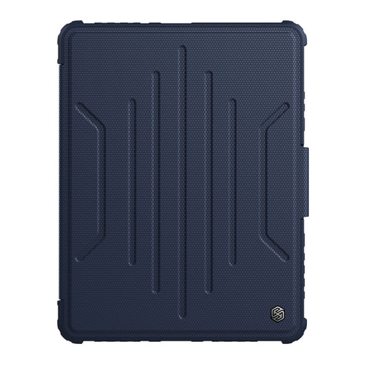 For iPad Pro 12.9 2022 NILLKIN Bumper Snapsafe Multifunctional Leather Tablet Case with Pen Slot(Blue) - free shipping - PMC Jewellery - Order now!