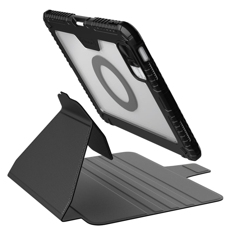 For iPad 2025 / 2022 NILLKIN Bumper Snapsafe Multifunctional Leather Tablet Case with Pen Slot(Black) - free shipping - PMC TechLife - Order now!