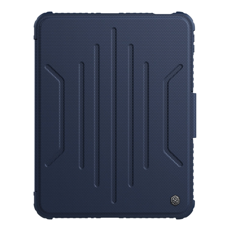 For iPad 2025 / 2022 NILLKIN Bumper Snapsafe Multifunctional Leather Tablet Case with Pen Slot(Blue) - free shipping - PMC TechLife - Order now!
