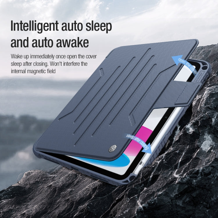 For iPad 2025 / 2022 NILLKIN Bumper Snapsafe Multifunctional Leather Tablet Case with Pen Slot(Black) - free shipping - PMC TechLife - Order now!