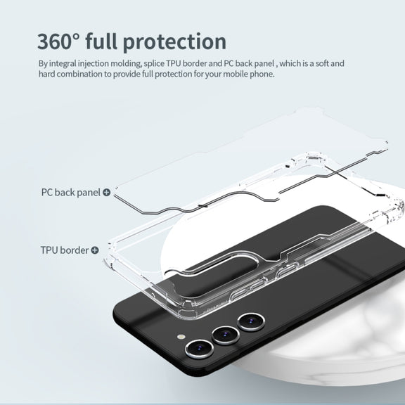 For Samsung Galaxy S23+ 5G NILLKIN PC + TPU Phone Case(Transparent)
