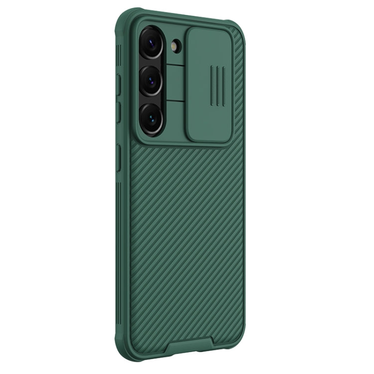 For Samsung Galaxy S23+ 5G NILLKIN Black Mirror Pro Series Camshield Phone Case(Green)