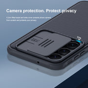 For Samsung Galaxy S23+ 5G NILLKIN Black Mirror Pro Series Camshield Phone Case(Blue)