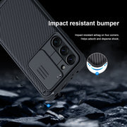 For Samsung Galaxy S23+ 5G NILLKIN Black Mirror Pro Series Camshield Phone Case(Blue)